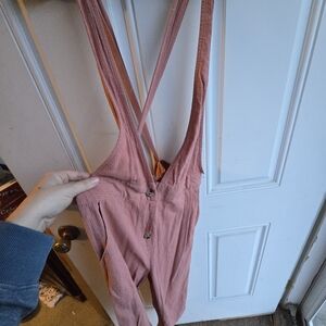 One Clothing Pink Jumpsuit Capris